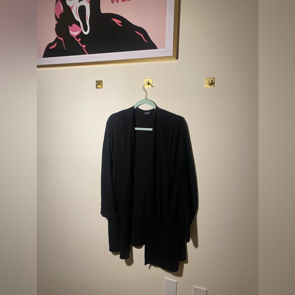 Lightly worn black open cardigan size 2X